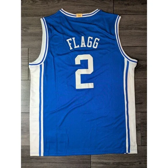 Cooper Flagg #2 Light Blue Elite Duke Blue Devils Jersey Men's Size Large - Picture 3 of 3